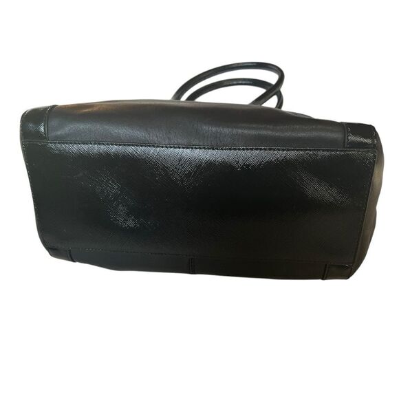 Badgley Mischka Black Leather Shoulder Bag - Picture 9 of 11